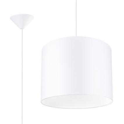 Lámpara colgante NOVA 1xE27/15W/230V diá. 30 cm blanco