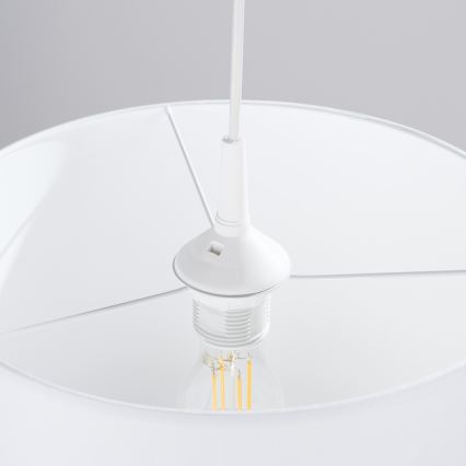 Lámpara colgante NOVA 1xE27/15W/230V diá. 30 cm blanco