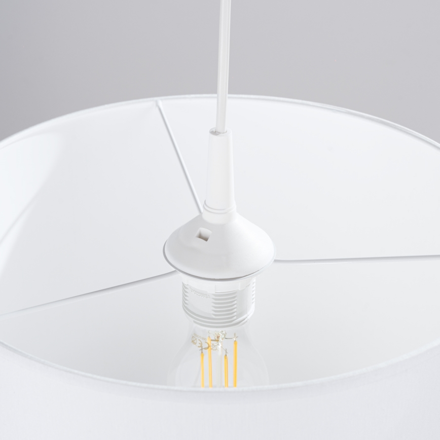 Lámpara colgante NOVA 1xE27/15W/230V diá. 30 cm blanco