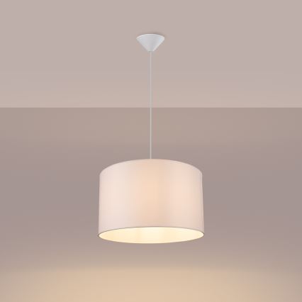 Lámpara colgante NOVA 1xE27/15W/230V diá. 40 cm blanco