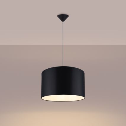 Lámpara colgante NOVA 1xE27/15W/230V diá. 40 cm negro
