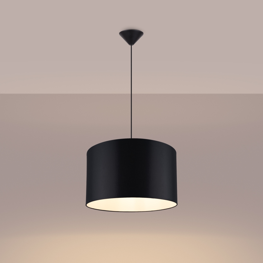 Lámpara colgante NOVA 1xE27/15W/230V diá. 40 cm negro