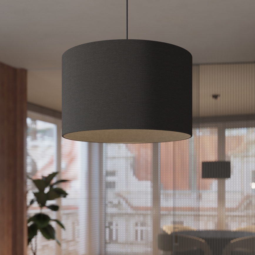 Lámpara colgante NOVA 1xE27/15W/230V diá. 40 cm negro