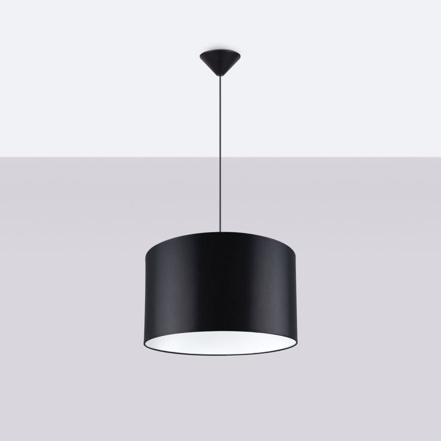 Lámpara colgante NOVA 1xE27/15W/230V diá. 40 cm negro