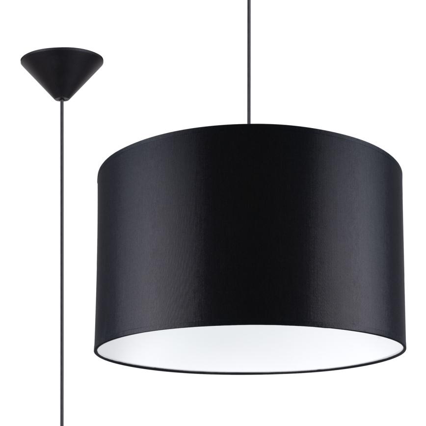 Lámpara colgante NOVA 1xE27/15W/230V diá. 40 cm negro