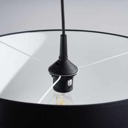 Lámpara colgante NOVA 1xE27/15W/230V diá. 40 cm negro