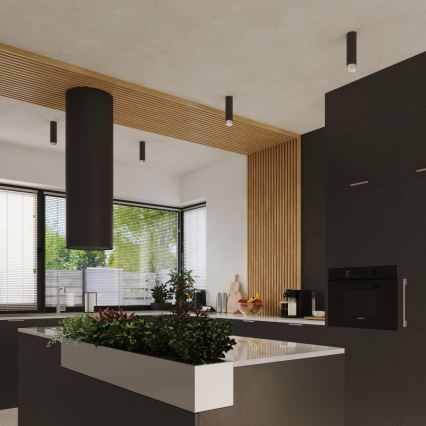 Foco NERO 1xGU10/10W/230V 12,5 cm negro/cromo brillante