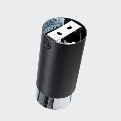 Foco NERO 1xGU10/10W/230V 12,5 cm negro/cromo brillante
