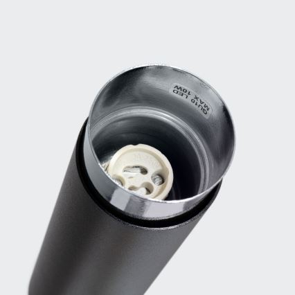 Foco NERO 1xGU10/10W/230V 12,5 cm negro/cromo brillante