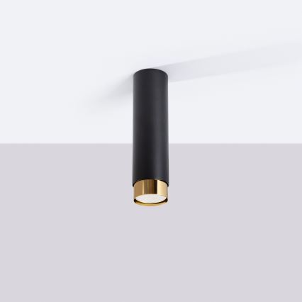 Foco NERO 1xGU10/10W/230V 22,5 cm negro/dorado