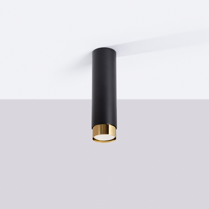 Foco NERO 1xGU10/10W/230V 22,5 cm negro/dorado