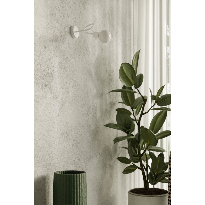 Aplique LOOP 1xE27/15W/230V blanco