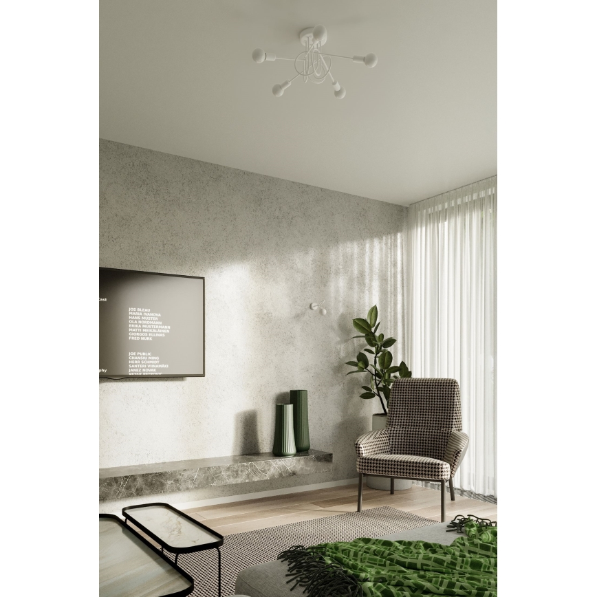 Aplique LOOP 1xE27/15W/230V blanco