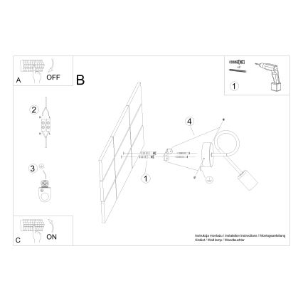 Aplique LOOP 1xE27/15W/230V blanco