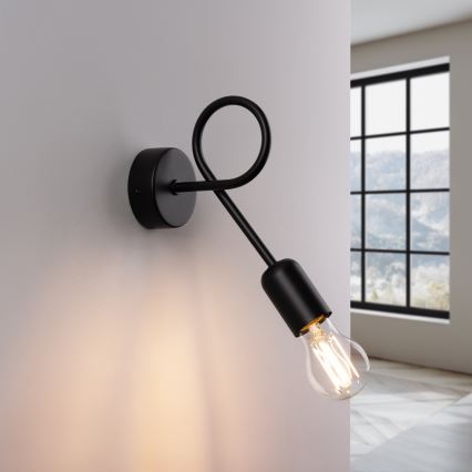 Aplique LOOP 1xE27/15W/230V negro