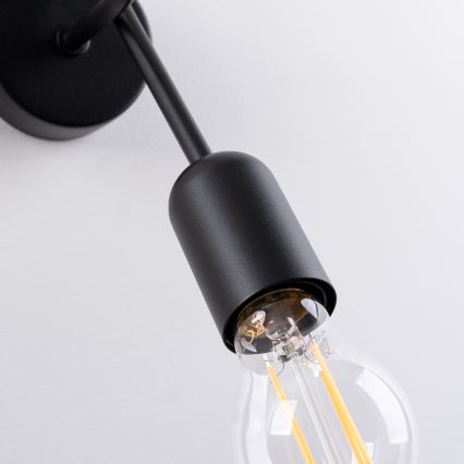 Aplique LOOP 1xE27/15W/230V negro