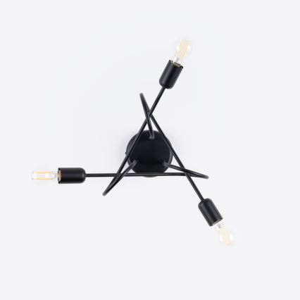 Lámpara de techo LOOP 3xE27/15W/230V negro
