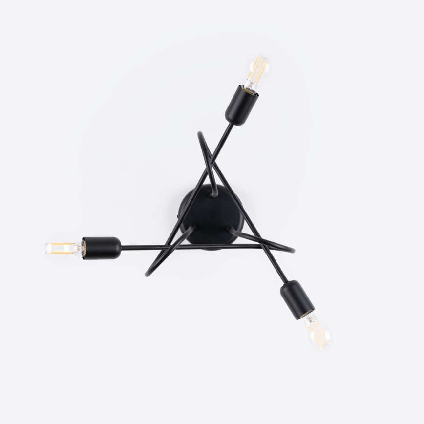 Lámpara de techo LOOP 3xE27/15W/230V negro