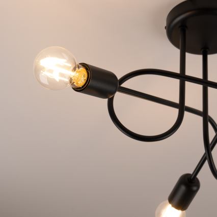 Lámpara de techo LOOP 3xE27/15W/230V negro