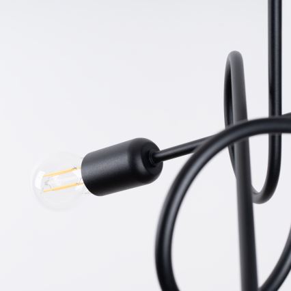 Lámpara de techo LOOP 3xE27/15W/230V negro