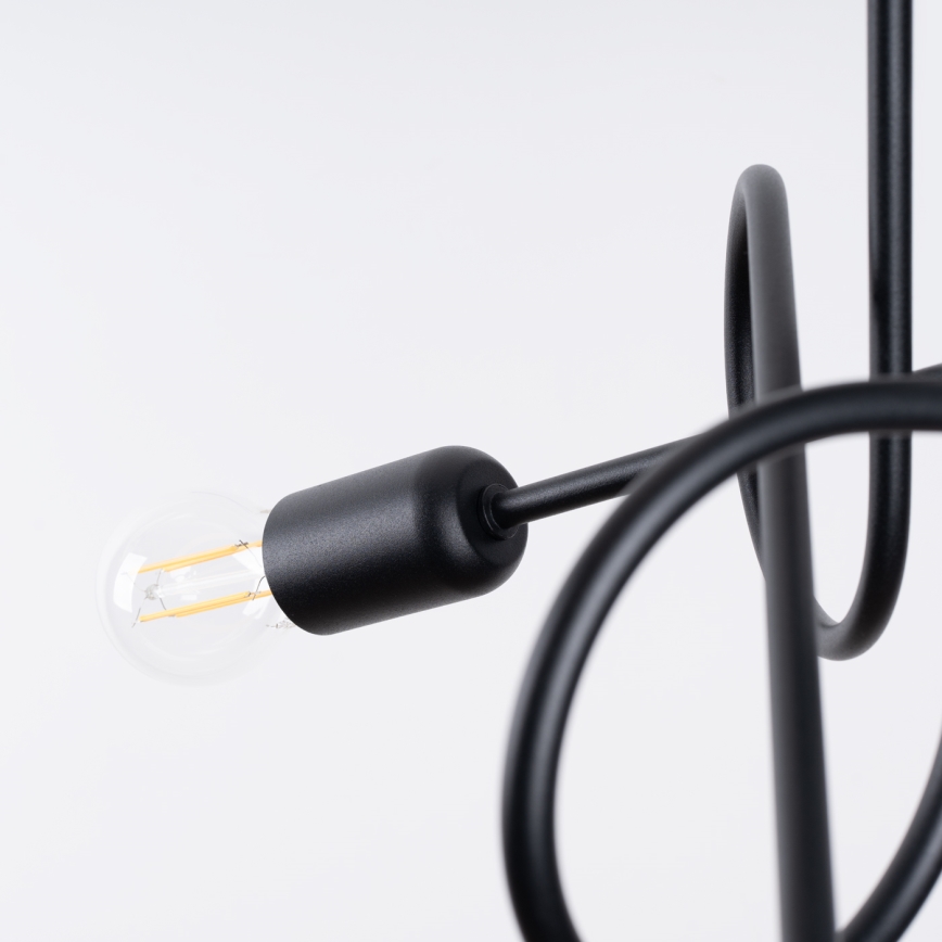 Lámpara de techo LOOP 3xE27/15W/230V negro
