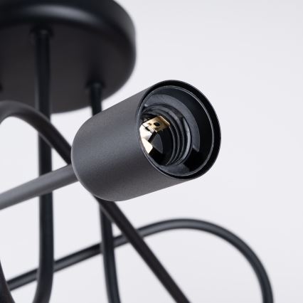 Lámpara de techo LOOP 3xE27/15W/230V negro