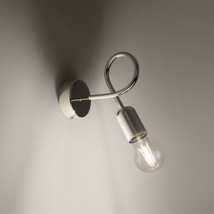 Aplique LOOP 1xE27/15W/230V cromo brillante