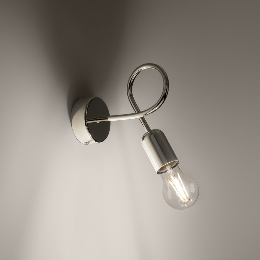 Aplique LOOP 1xE27/15W/230V cromo brillante
