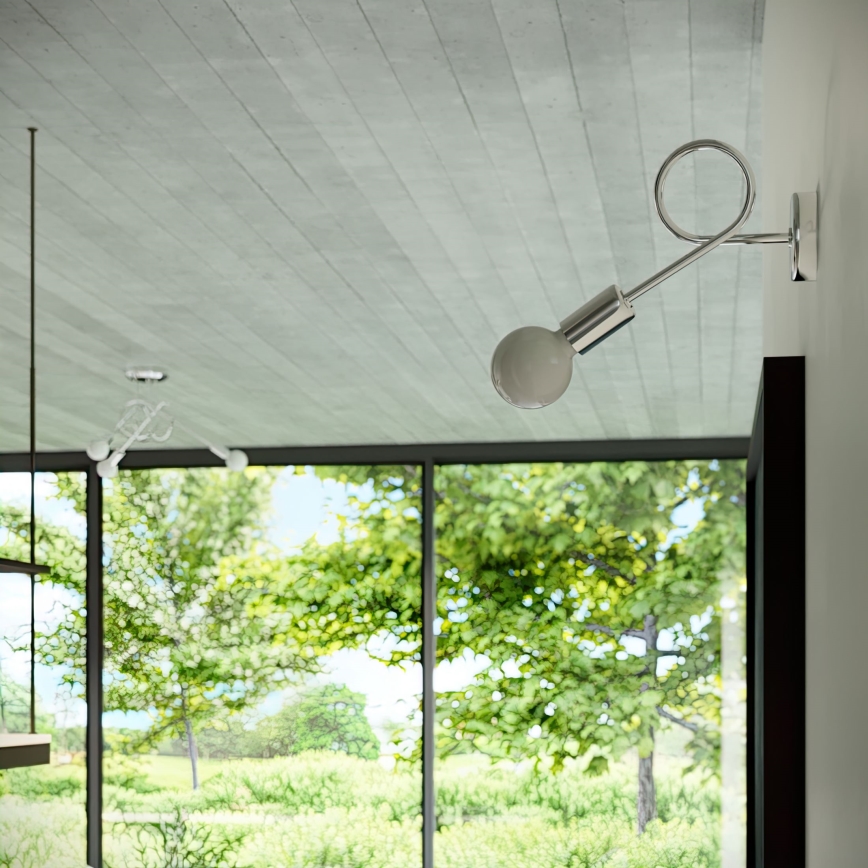 Aplique LOOP 1xE27/15W/230V cromo brillante