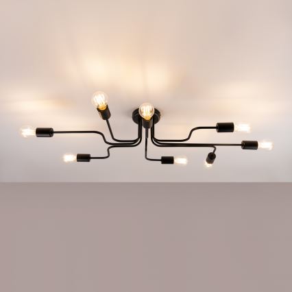 Lámpara de techo VECTOR 8xE27/15W/230V negro