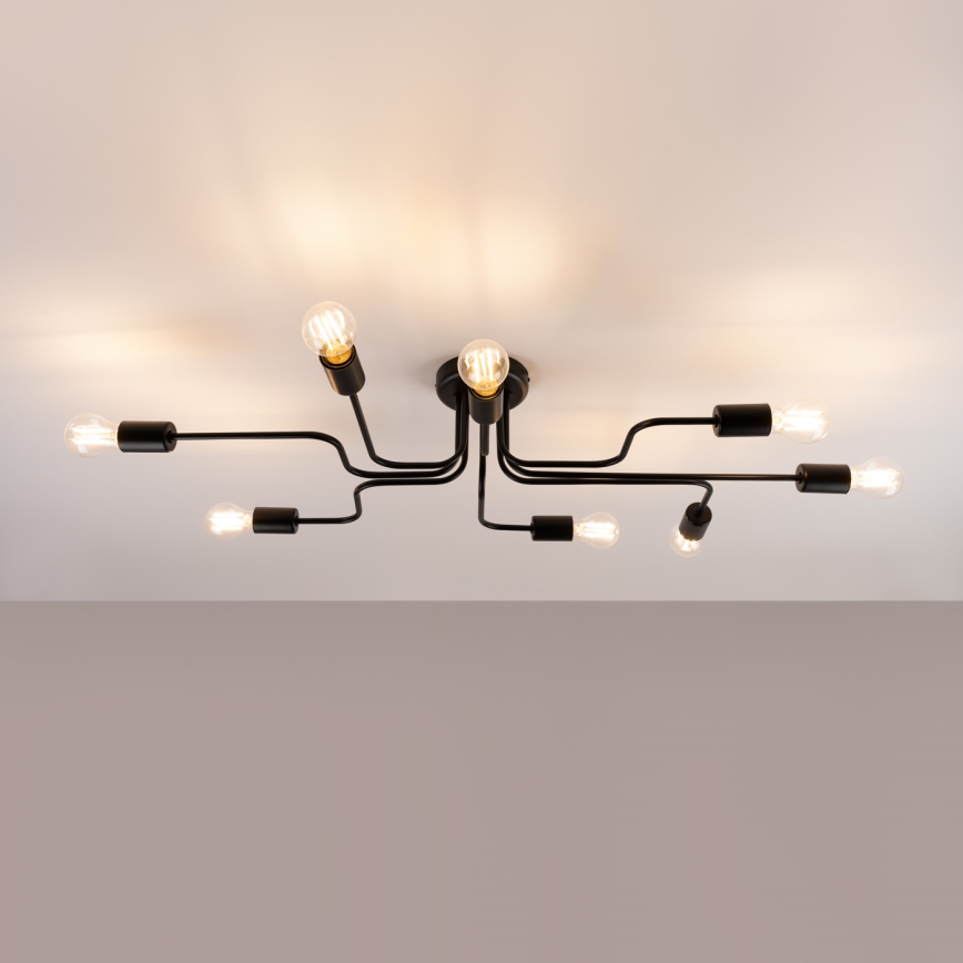 Lámpara de techo VECTOR 8xE27/15W/230V negro