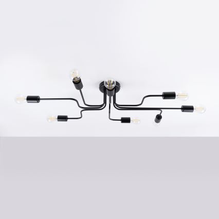 Lámpara de techo VECTOR 8xE27/15W/230V negro
