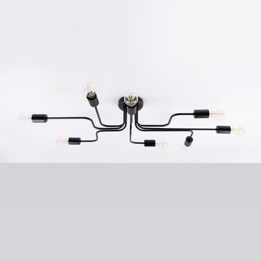 Lámpara de techo VECTOR 8xE27/15W/230V negro