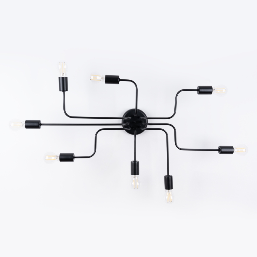 Lámpara de techo VECTOR 8xE27/15W/230V negro