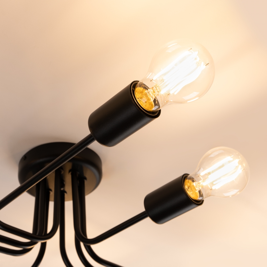 Lámpara de techo VECTOR 8xE27/15W/230V negro