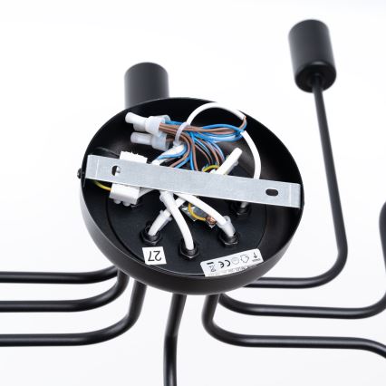 Lámpara de techo VECTOR 8xE27/15W/230V negro