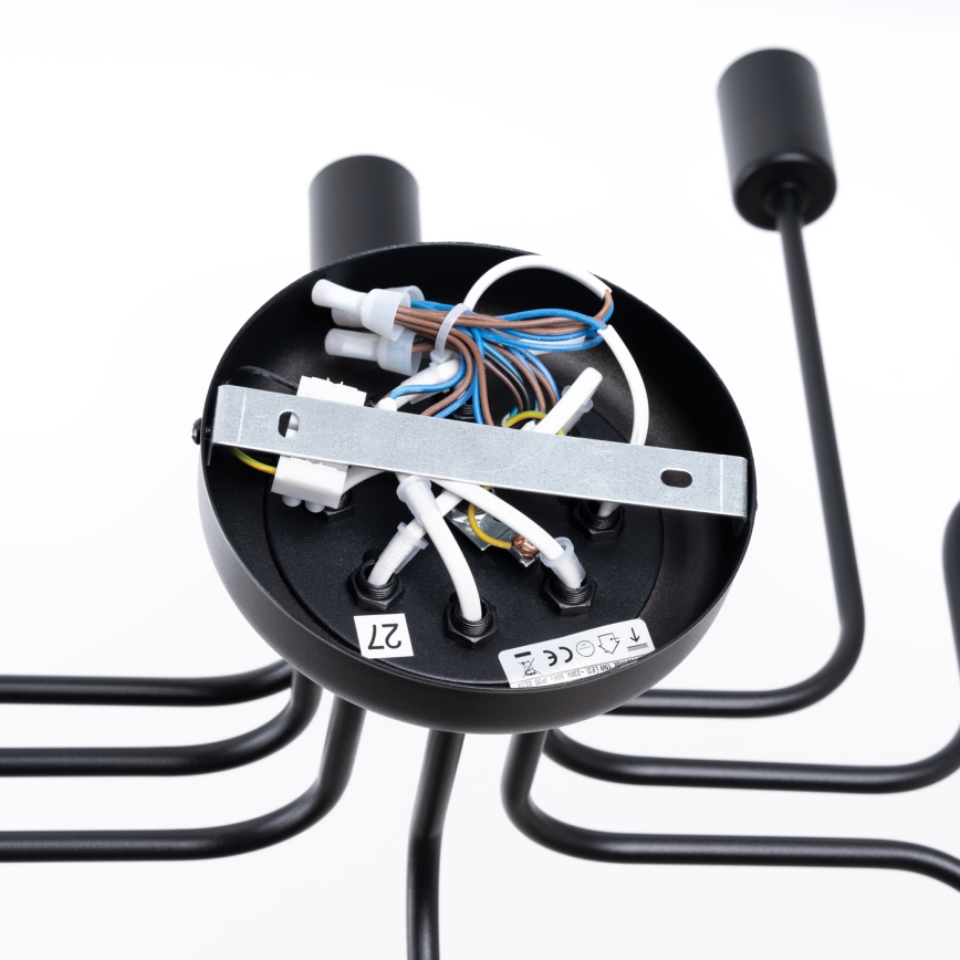 Lámpara de techo VECTOR 8xE27/15W/230V negro