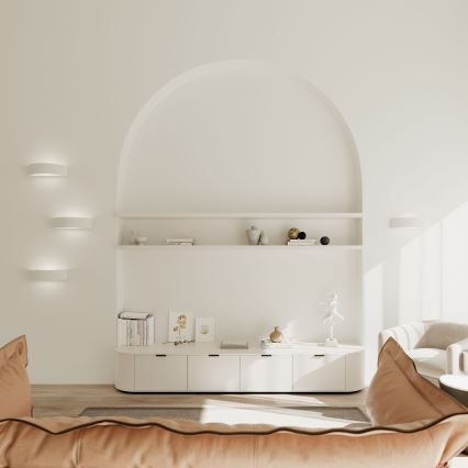 Aplique ATENA 1xE27/15W/230V 20 cm blanco