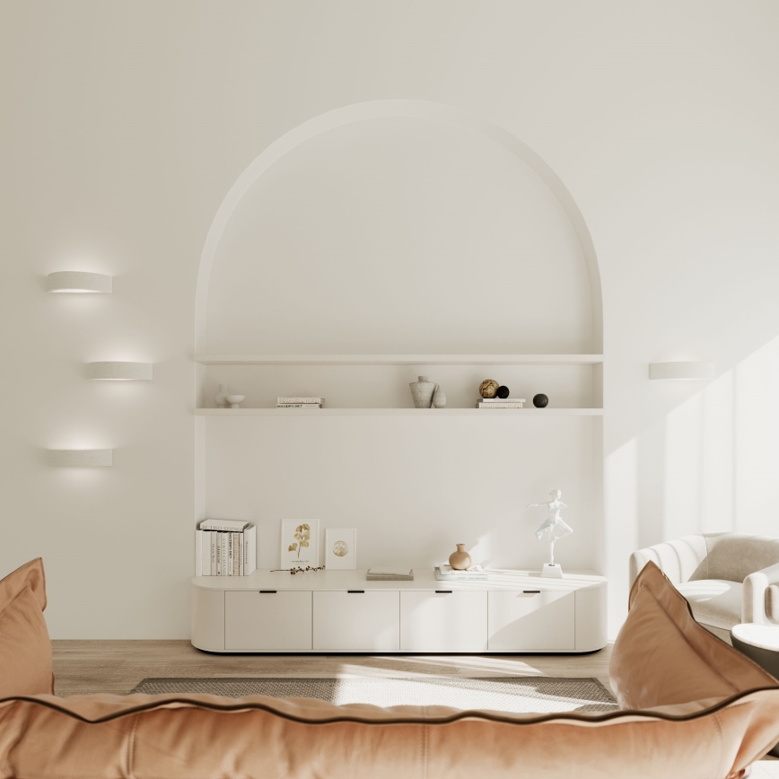 Aplique ATENA 1xE27/15W/230V 20 cm blanco
