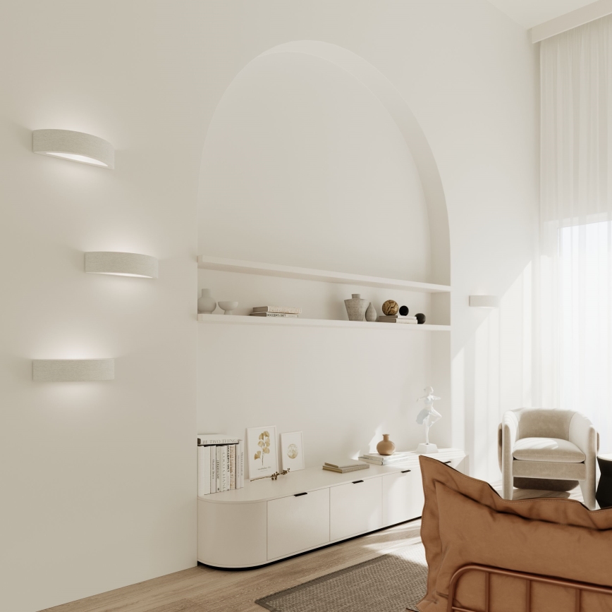 Aplique ATENA 1xE27/15W/230V 20 cm blanco