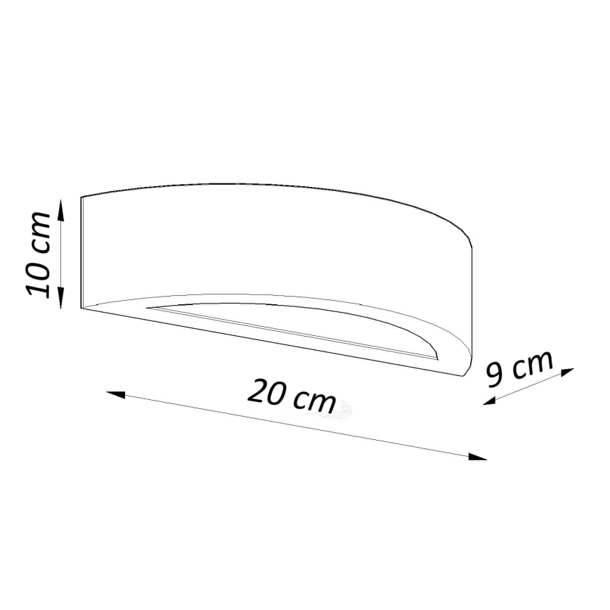 Aplique ATENA 1xE27/15W/230V 20 cm blanco