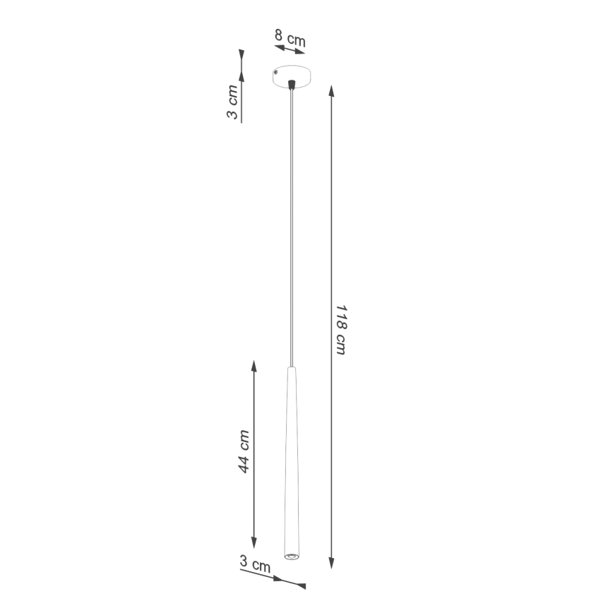Lámpara colgante BLISS 1xG9/8W/230V negro