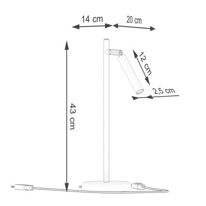 Lámpara de mesa PASTELO 1xG9/8W/230V blanco