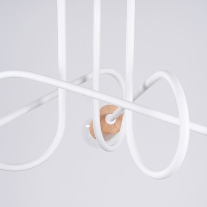 Lámpara de techo EMBER 3xE27/15W/230V blanco/beige/haya