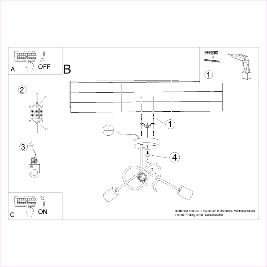 Lámpara de techo EMBER 3xE27/15W/230V blanco/beige/haya