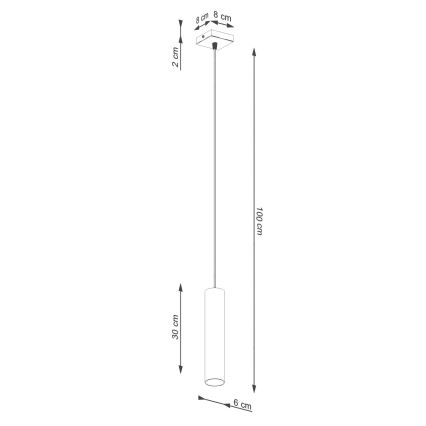 Lámpara colgante LAGOS 1xGU10/10W/230V color crema
