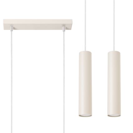 Lámpara colgante LAGOS 2xGU10/10W/230V color crema