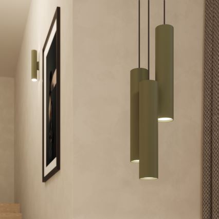 Lámpara colgante LAGOS 3xGU10/10W/230V verde