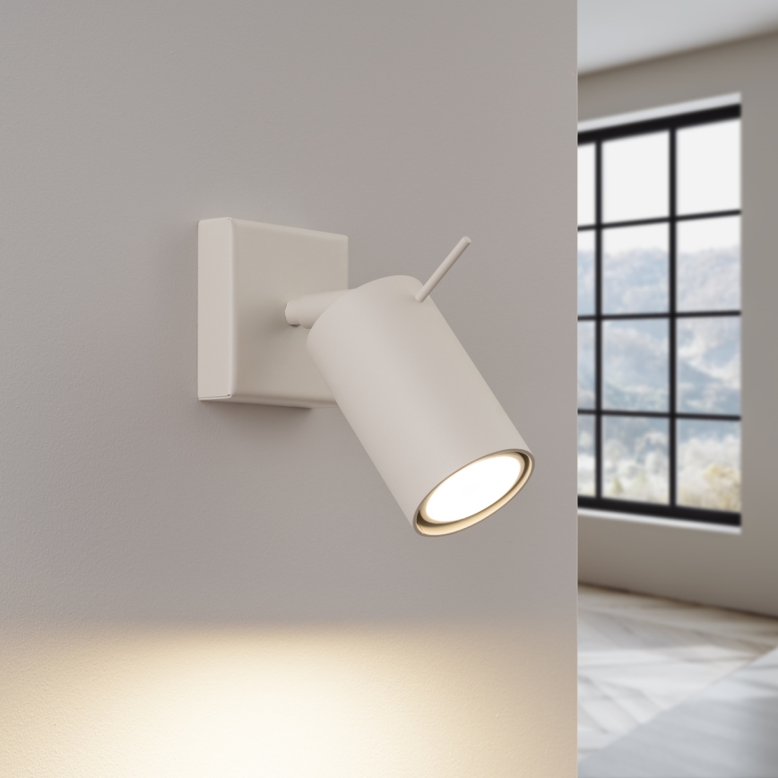 Foco de pared RING 1xGU10/10W/230V color crema