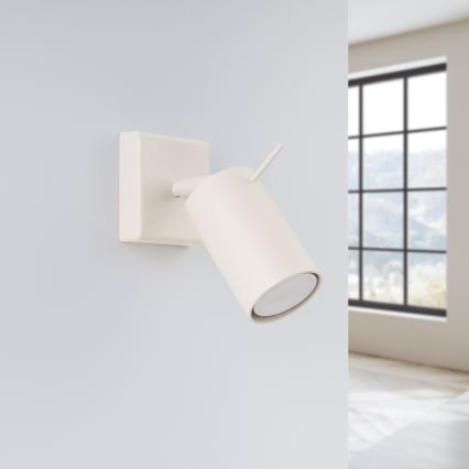 Foco de pared RING 1xGU10/10W/230V color crema